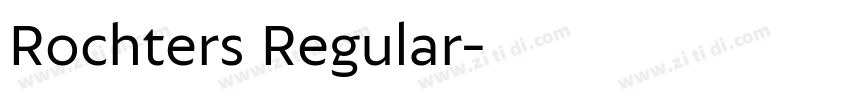 Rochters Regular字体转换